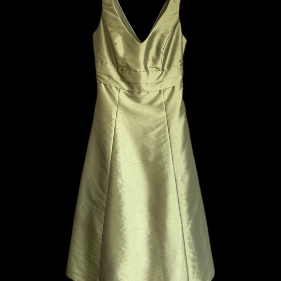 Davids Bridal D02101 Green Fit and Flare Dress Bridesmaid Short Gown 2/S NWOT - Picture 10 of 16